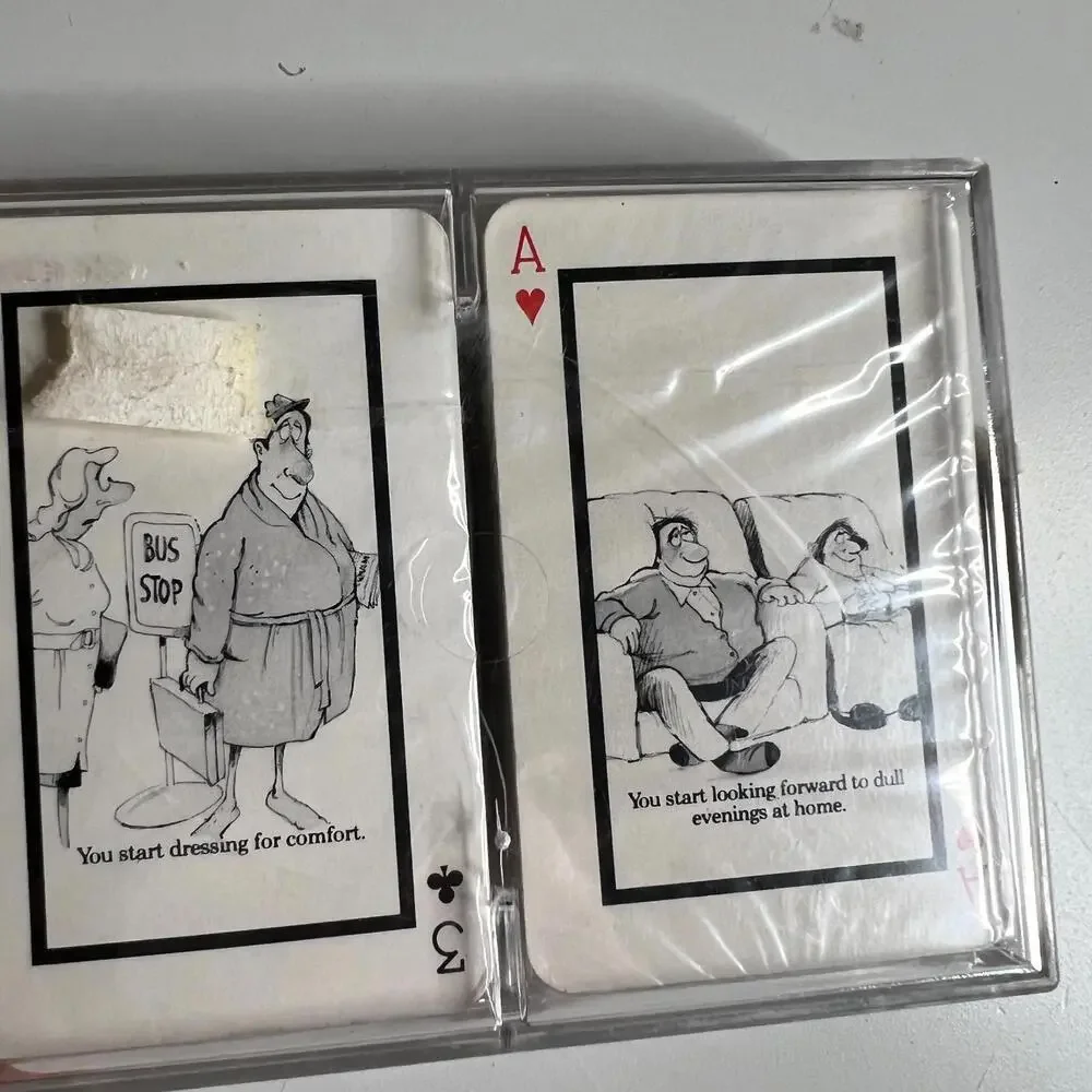 Vintage “You’re Over The Hill When…” Funny Playing Cards Double Deck Made in Bel